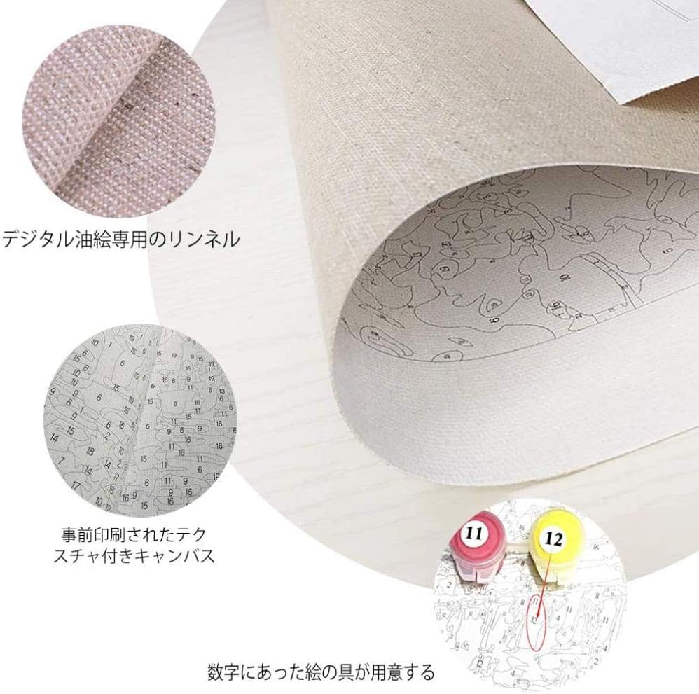 Amazon Diy 数字 油絵 塗り絵 キット 大人 子ども 塗り絵 ダヴィンチの最後の晩餐 デジタル油絵 手塗り 数字キットによる絵画 絵かき インテリア 壁飾り ホームデコレーション 40x50cm 額縁なし ぬりえ おもちゃ