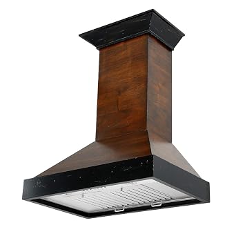 ZLINE 30 in. 400 CFM Designer Series Wooden Wall Mount Range Hood (KBAR-30)