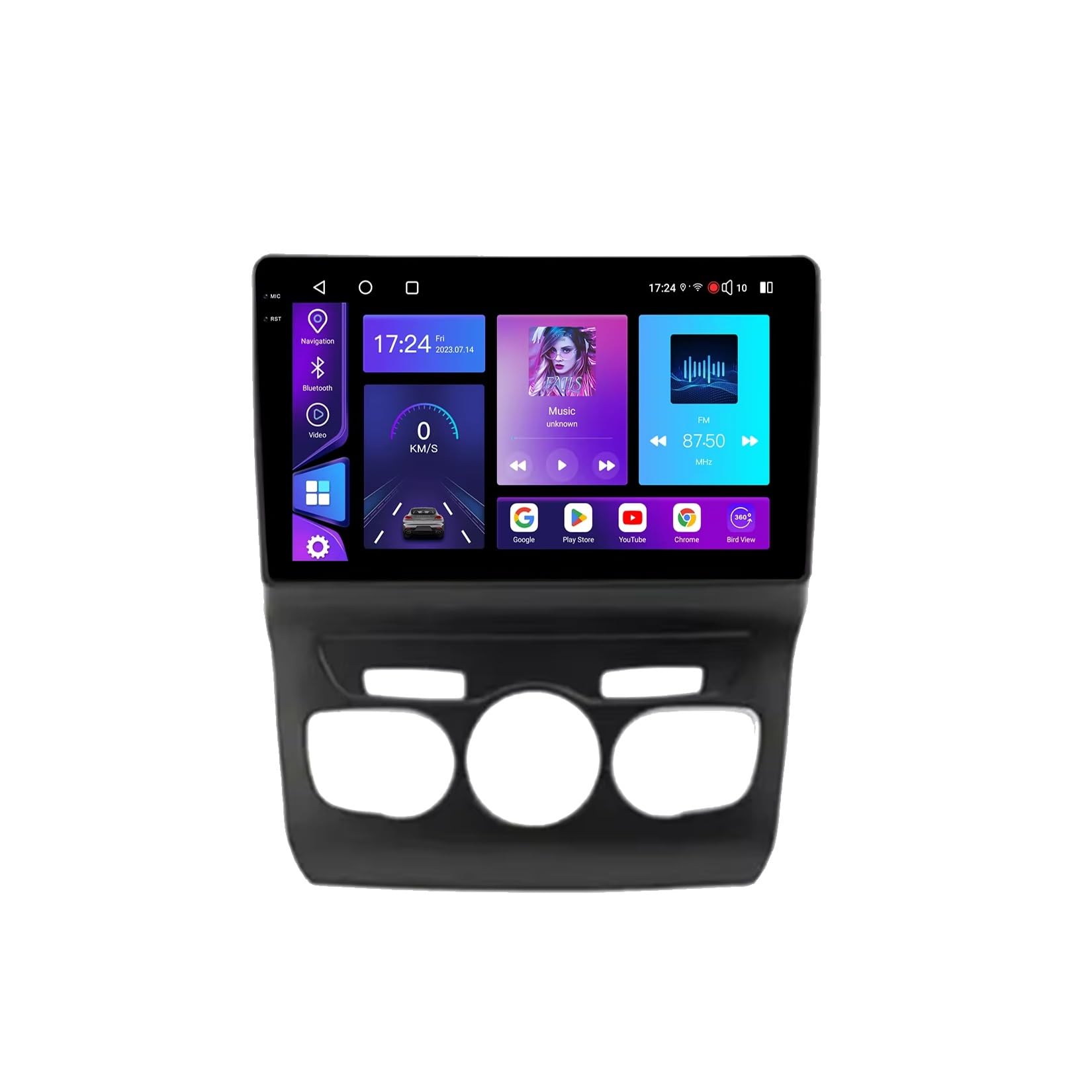 Ekran Carplay dla Citroen C4 B7 C4L DS4 2013-2017 Mirror Link, Asystent Głosowy, Nawigacja Na Żywo, Ekran Dotykowy, Bluetooth, 4 Rdzeń 2G+32G