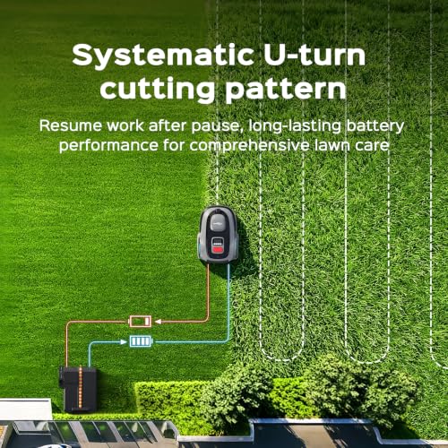 Image of 2026 New YARDCARE N1600 PRO Robotic Lawn Mower, RTK+3D Vision Wireless Auto Mower Without Boundary Wire, Smart APP Multi-Zone Scheduled Line Cutting Robot Lawn Mower for Lawns Max 0.4 Acre