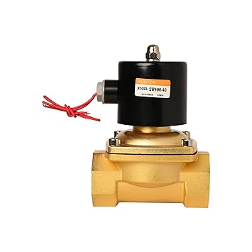 HYCO Diaphragm Operated Electric Solenoid Valve NPT Normally Closed NC Direct Action AC 220V for Water, Air, Gas, Fuels (2W-400-40 1-1/2