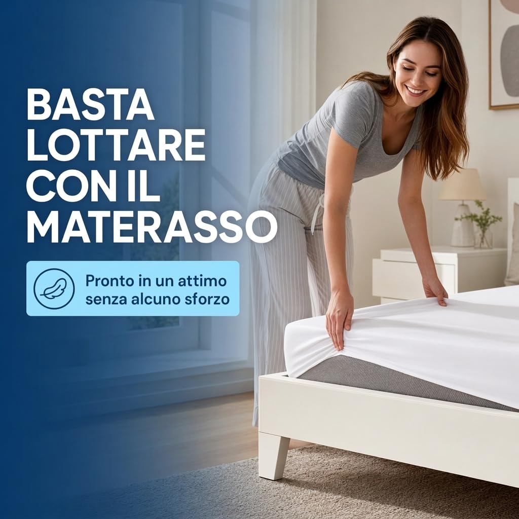 Caleffi Spannbettlaken für Doppelbett 180 x 200 cm, weiche Mikrofaser – Spannbettlaken für Doppelbett, Spannbettlaken | Spannbettlaken, 28 cm Rand, weich und atmungsaktiv, für Doppelbetten