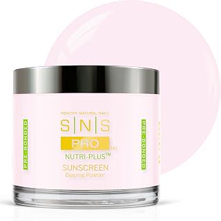 SNS Nail Dip Powder, Sunscreen (Natural/Nudes, Sheer) - Long-Lasting Acrylic Nail Color & Polish Lasts up to 14 days - Low-Odor & No UV Lamp Needed - 4 Oz