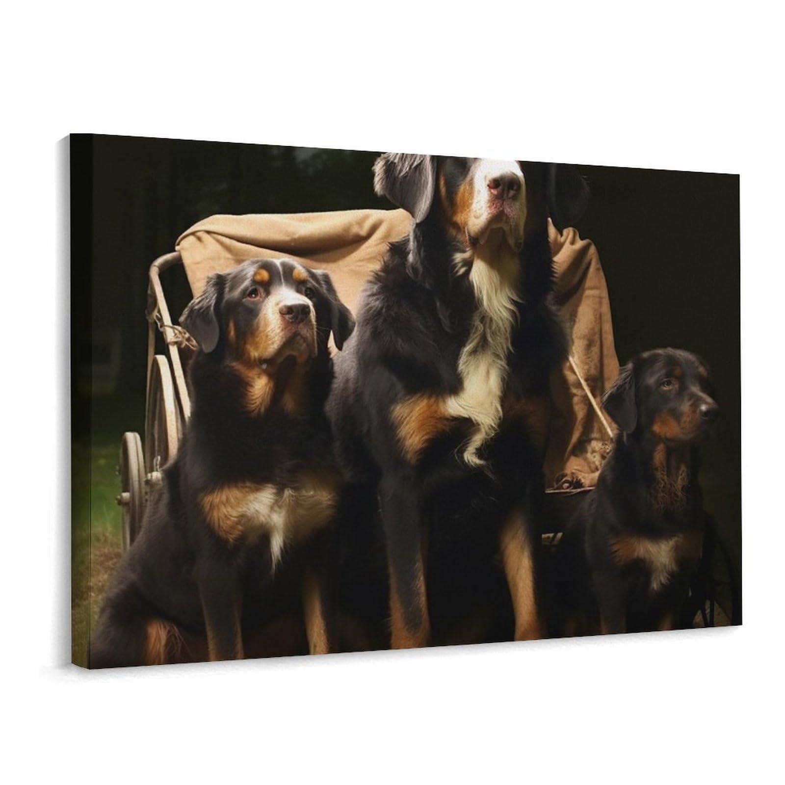MXDLKSWPOH Canvas Wall Art for Living Room Prints Aesthetic Poster Canvas Paintings Prints Dog Family Pictures ArtWork Office Wall Decor Modern Abstract Wall Art for Bedroom Home Decor 30x40 Cm