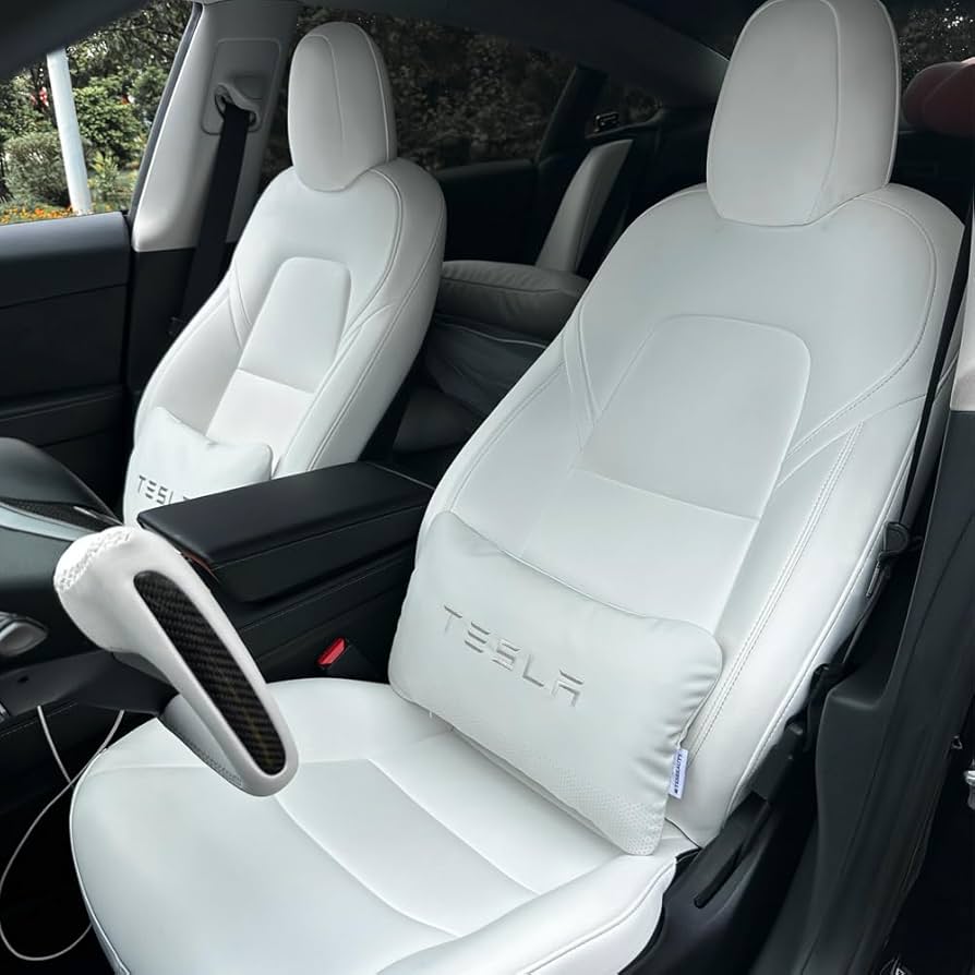 新品Tesla テスラModel 3/Y 腰クッション 2個 Amazon | テスラ 腰クッションと車首クッション モデル3 モデルY