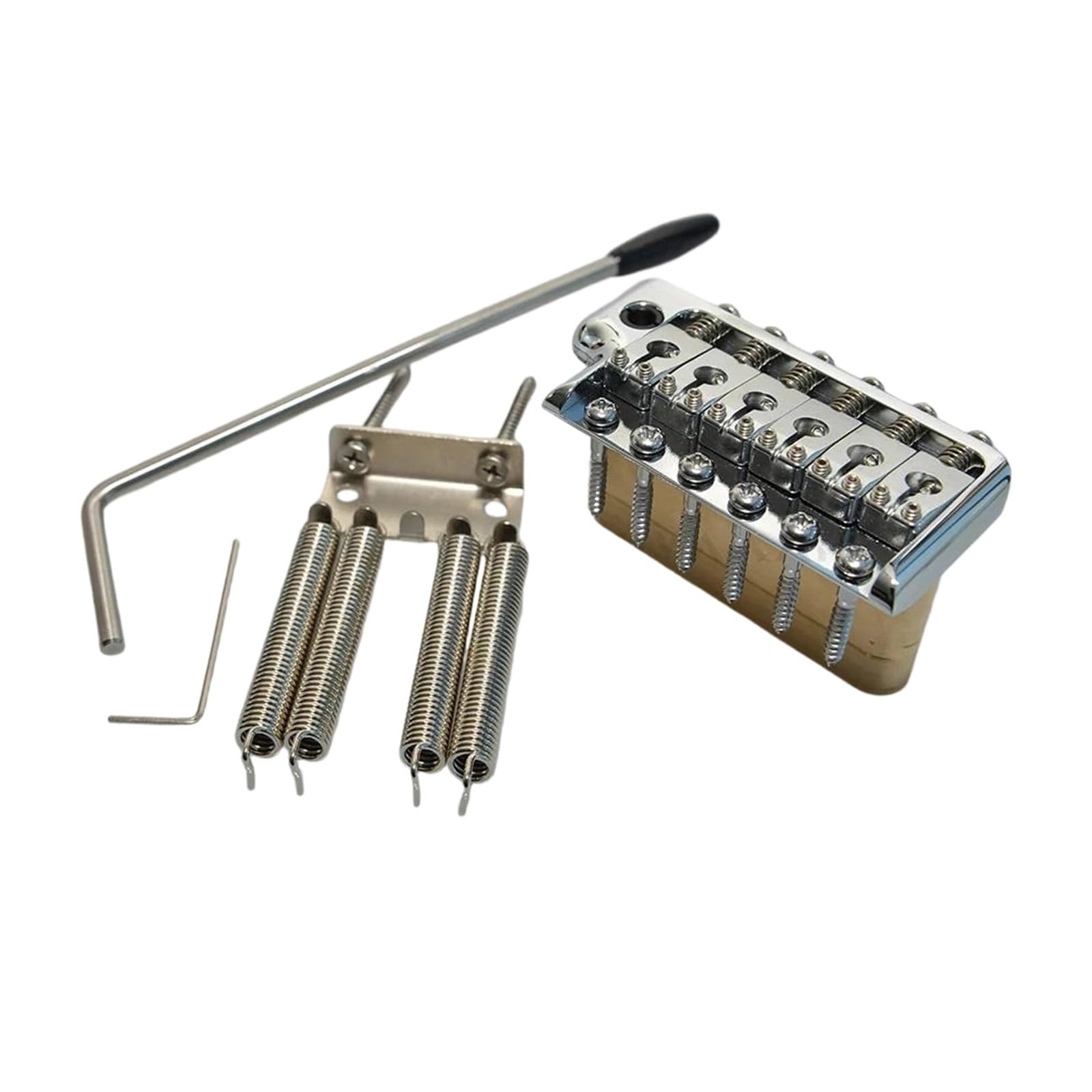 Mostek Gitarowy 52,5 Mm Mosiądz 6 Śrub Gitara Elektryczna Tremolo Bridge Akcesoria Do Instrumentów Muzycznych