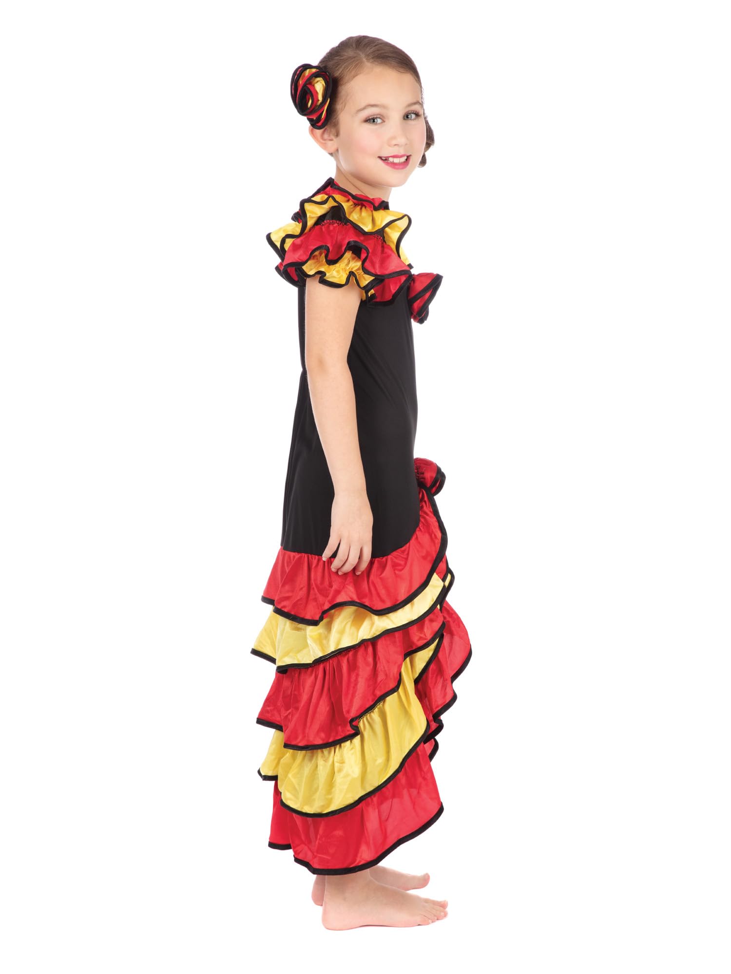 Ragazze Spagnolo Rumba Ballerina Intorno al Mondo Costume Travestimento 4-14 Anni - 12-14 Anni