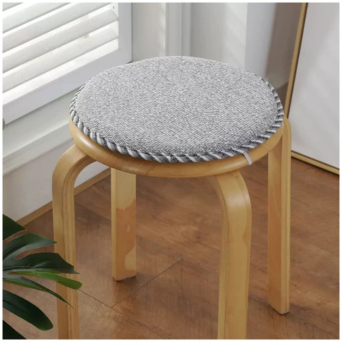 Ghjceviov Round Sponge Chair Pads, Small Round Stool Seat Cushion, Four Seasons Universal Round Dining Chair Cushion, Non-slip Seat Pad With Elastic Ties Hooks (Color : Color 15, Size : 25 * 25cm)
