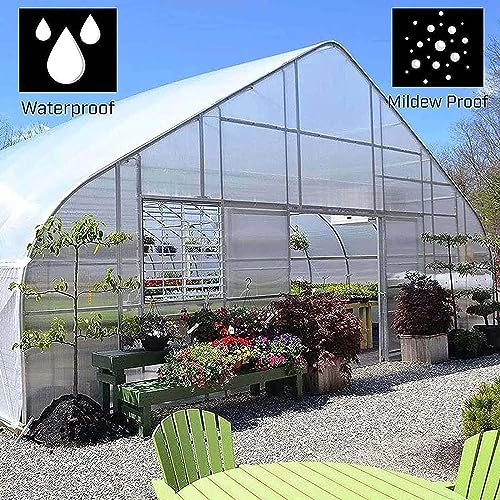 Bâche transparente 3x9m avec œillets imperméable résistante poussière extérieure PVC - 7