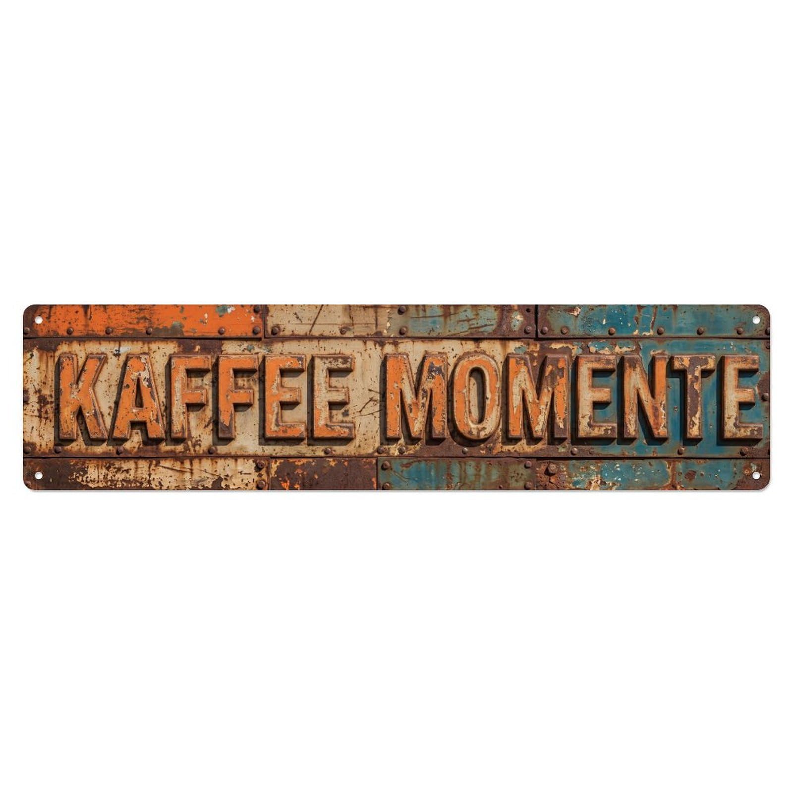 Coffee Moments Kitchen Metal Tin Skinny Sign Plaque Wall Decor for Cafe, Club Bar, Office, Home Garden Metal Poster 4x16Inch