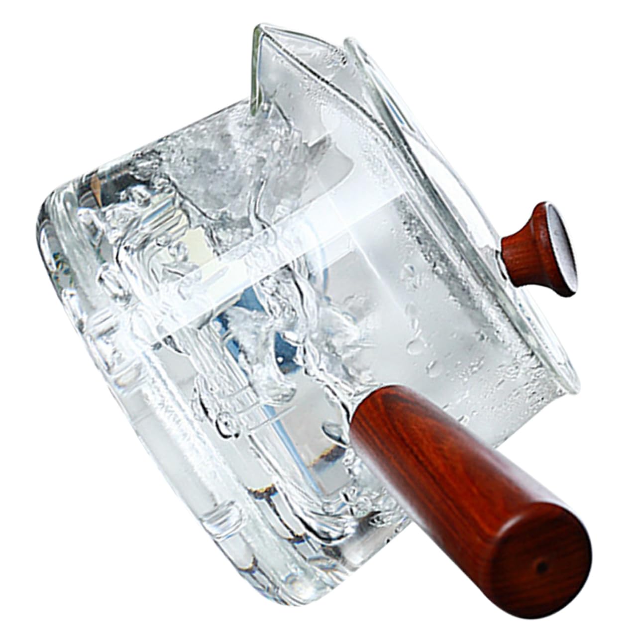 ULTECHNOVO Glas Teekanne Mit Sieb Für Tee Zubereitung Tragbar Für Haushaltsbedarf Transparent Mit Holzgriff Für Einfache Handhabung Und Reinigung