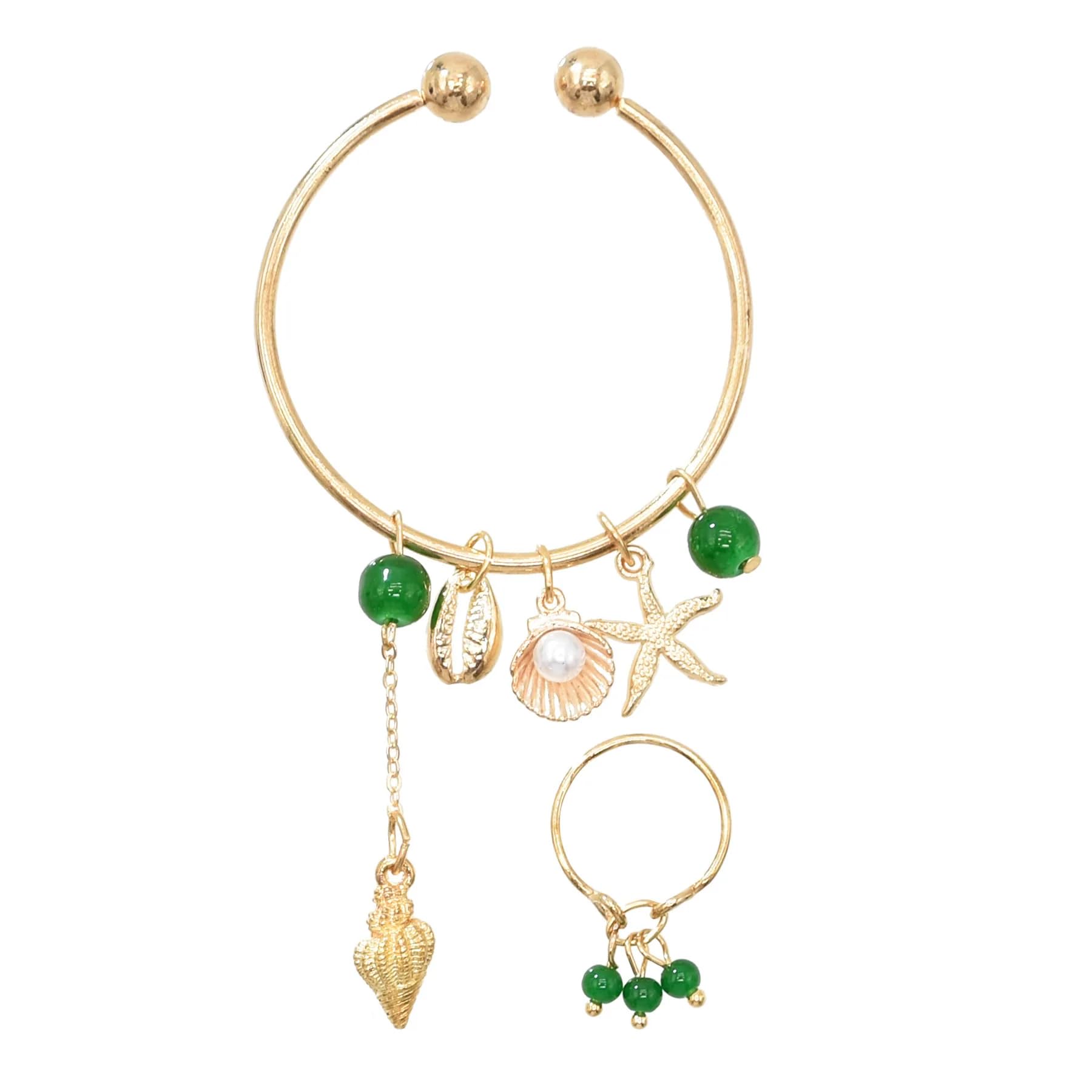 Purple Secret Moana Ocean Charm Bracelet and Ring Set for Women with Blue Stones, Gold Plated Beautiful Bracelet, ocean Jewellery, Best Gift for Women (B0CYTBMKM5) Amazon Price History, Amazon Price Tracker
