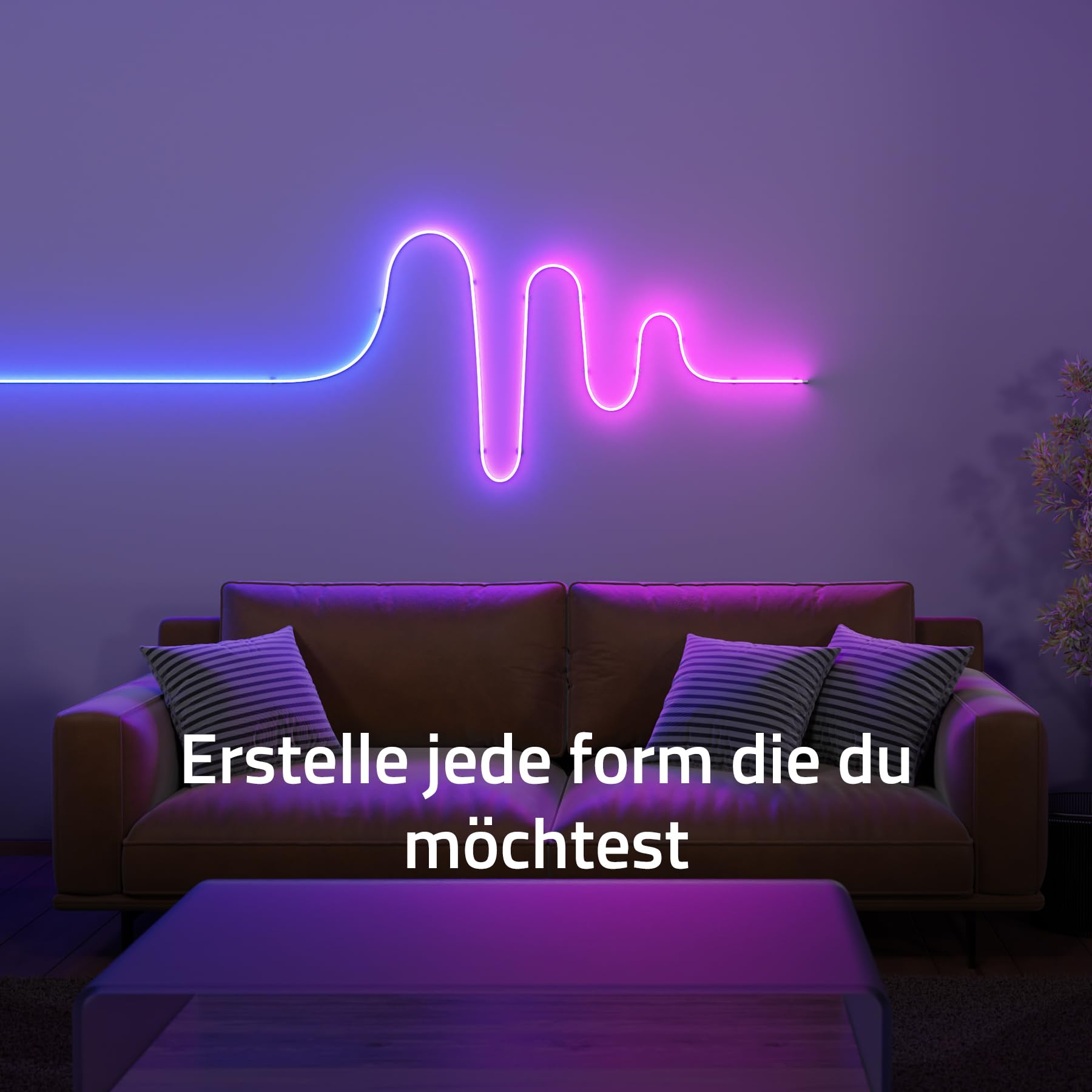 Hombli LED-Lichtstreifen RGBIC, dimmbar, innen & außen, Netzteil, 24 V, 5 m | App-Steuerung, Lichtsteuerung, Für drinnen und draußen, Intensive RGB-Beleuchtung, niederländische Marke für dein Smart Home