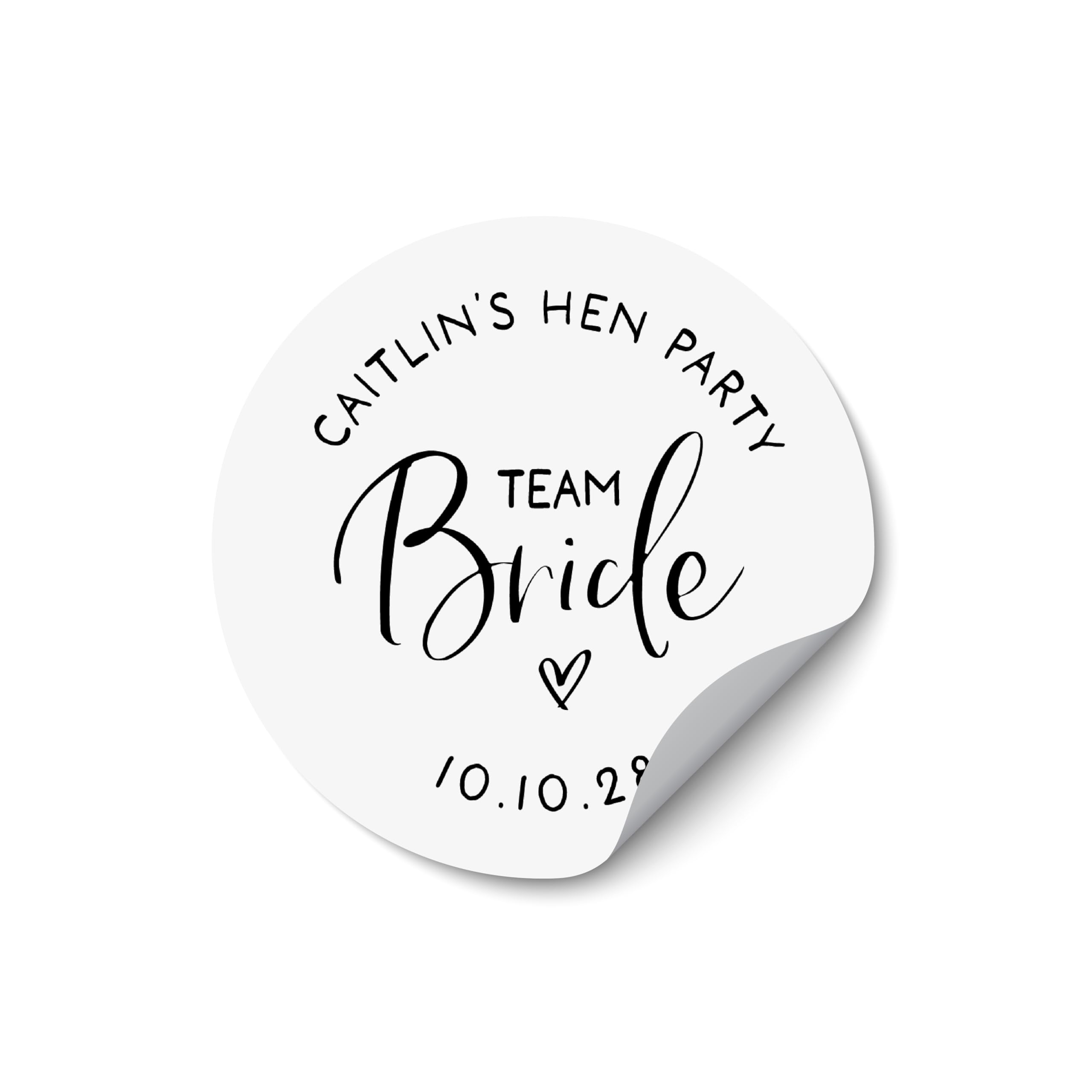 Team Bride Stickers UK, Personalised Hen Party Stickers, Hen Do Labels, Bride Squad Favour Stickers, Party Bag Stickers, Bachelorette Decorations - HEN03