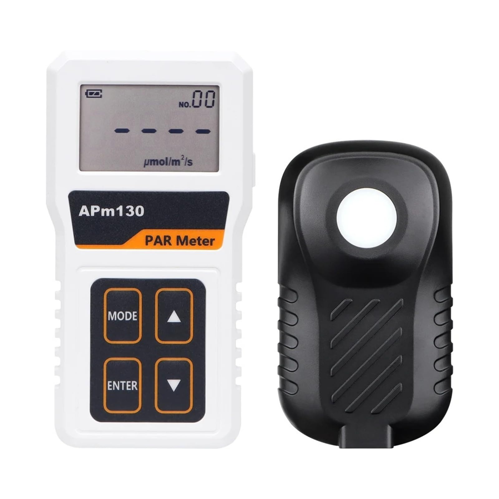 Medidor PAR digital APM130 con sensor impermeable PPFD 400-700 nm | Probador de luz de registro de datos de plantas de radiación fotosintética