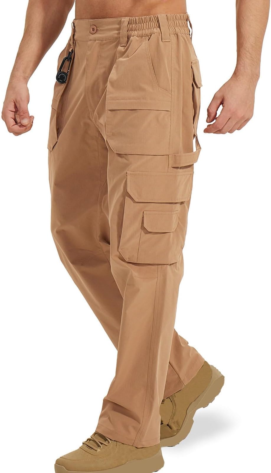 GenericMens Tactical Pants Water Resistant Quick Dry Ripstop Cargo Work Pants for Hiking Fishing Construction with Pockets