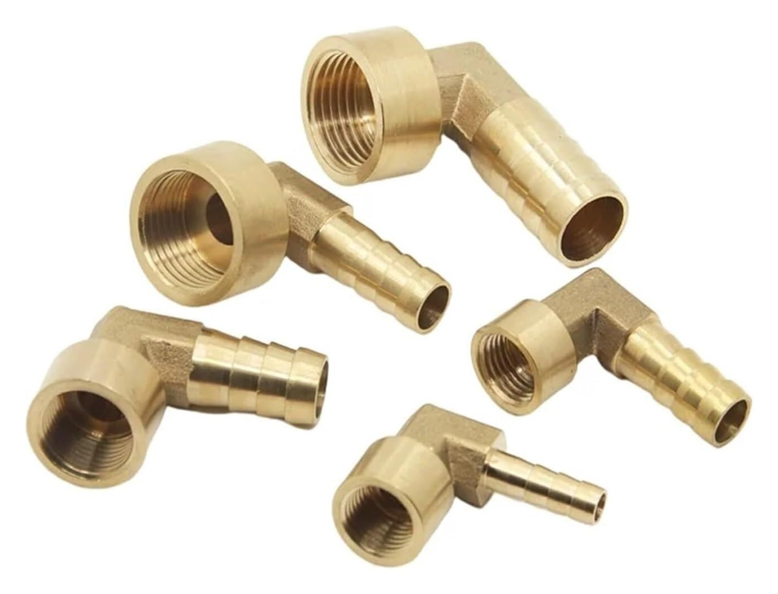 Conectores de púas para manguera adaptador de codo latón rosca 3/8 para agua de jardín