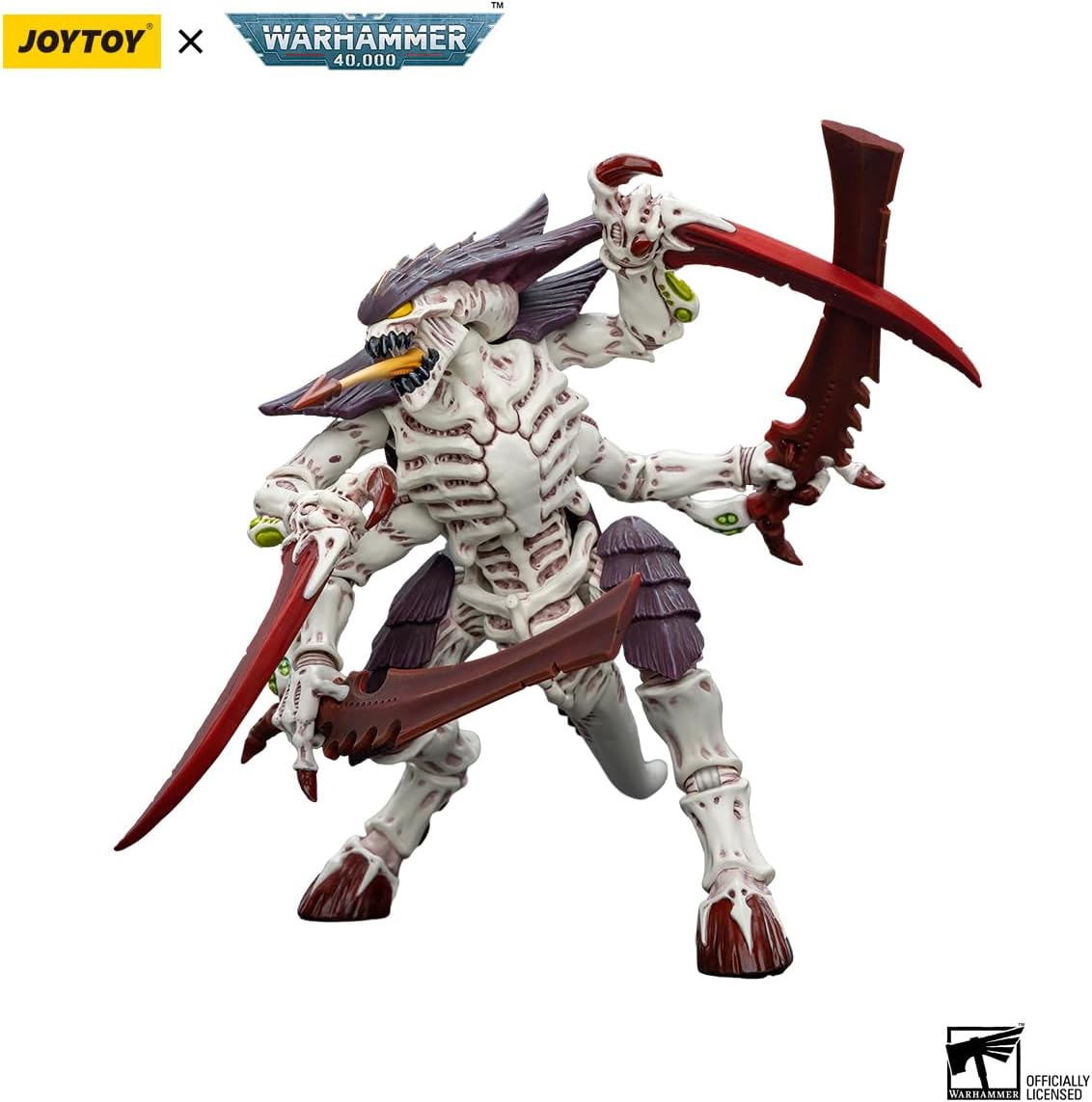 JoyToy Warhammer 40K Tyranids Hive Fleet Leviathan Tyranid Warrior with Boneswords 1:18 Scale Mecha Joy Toy Collection Model 5.7 inch