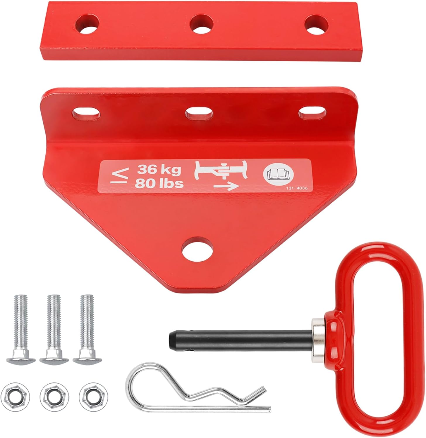 Hitch Kit Compatible with Exmark Toro Zero Turn Hitches, Lawn Mower Trailers Hitch Parts Replace# 109-9487 (Red)
