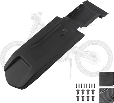 Motorcycle Surron Rear Seat Mudguard,Plastic Electric Dirt Bike Back Mud Base Protective for Seyway Sur-Ron Light Bee X and SBlack