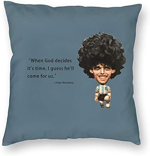 VOROY The Eternity Of The Ball Diod Rip Diego Maradona - Fundas de almohada estándar de 61 x 60 cm, fundas de almohada para exteriores con sofá y silla decorativa