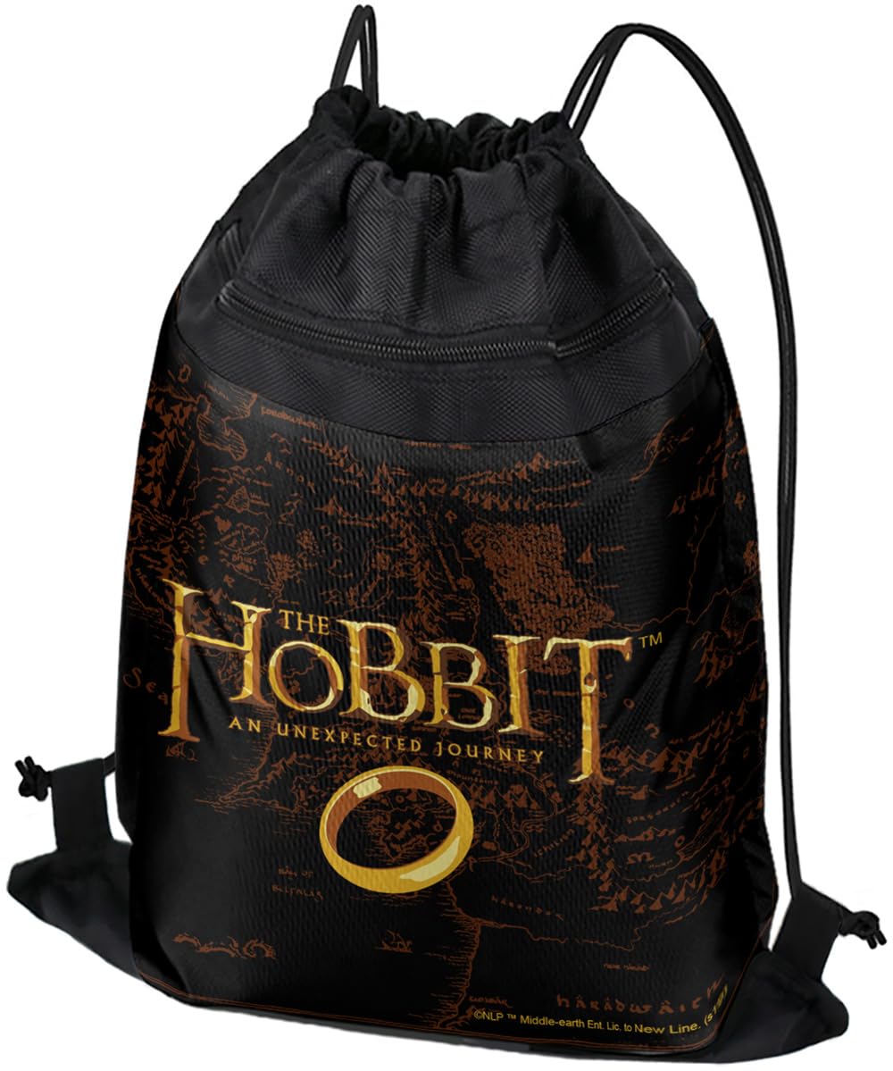 LOGOVISION The Hobbit An Unexpected Journey Logo Drawstring Backpack Sports Bag Sackpack 17