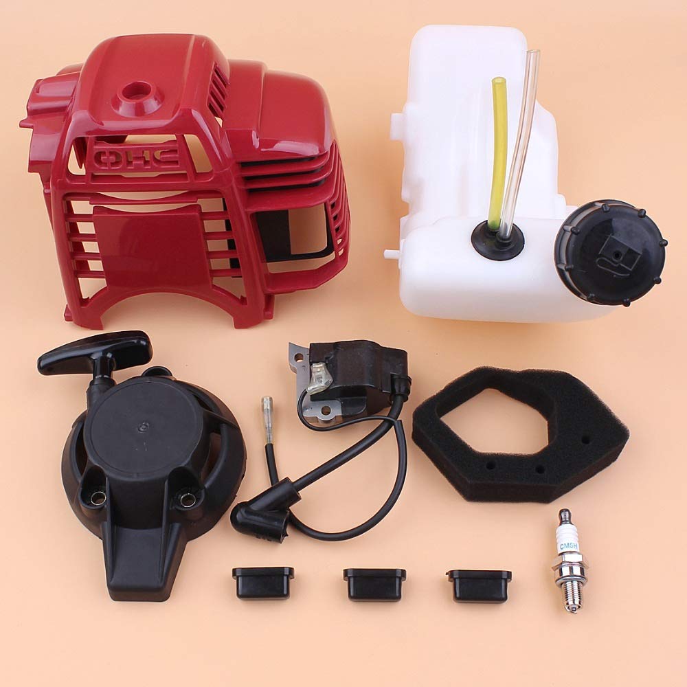 Tiempo Beixi Cilindro Tapa del arrancador Bobina de Encendido del Tanque de Combustible Conjunto for Honda GX 25 GX25 25cc Motor de Gasolina Motor de la Recortadora Desbrozadora Cortadoras