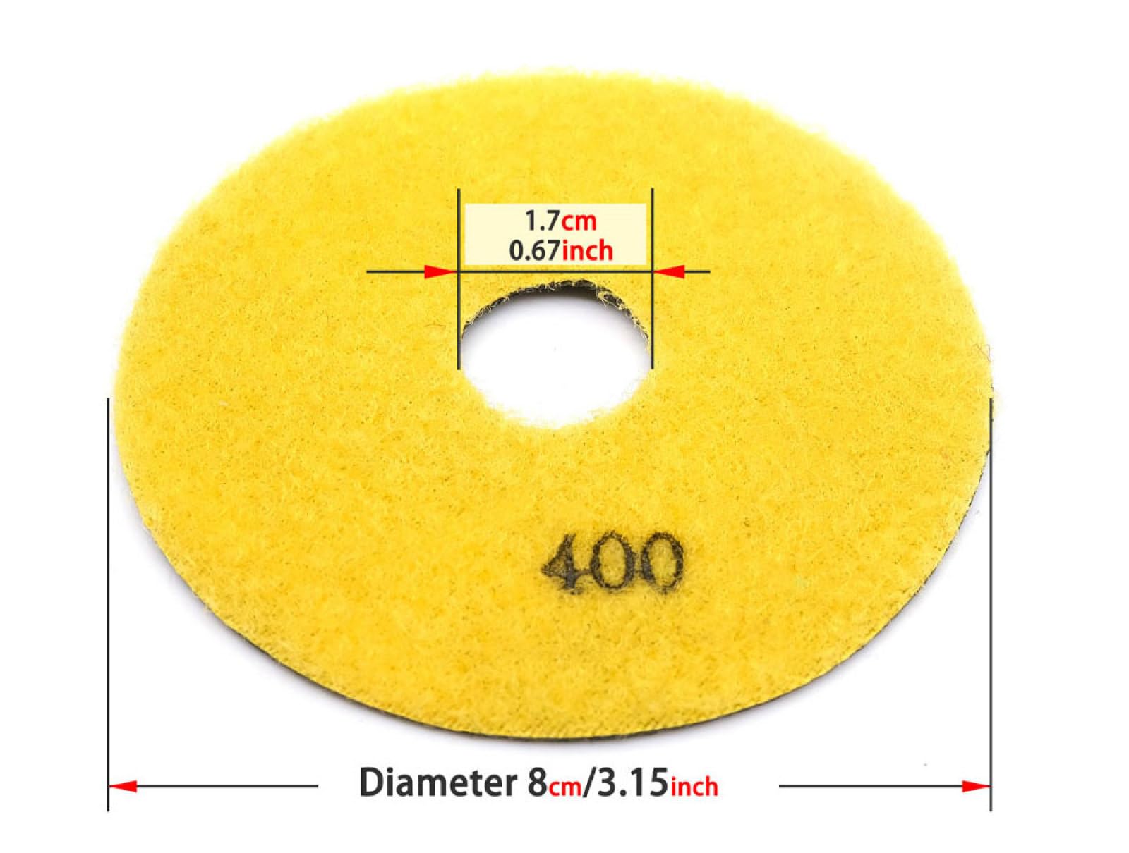 Almohadillas pulidoras de diamante, Disco de lijado abrasivo flexible con almohadilla de pulido de diamante galvanizado de 3" y 80 mm for vidrio, granito, mármol y baldosas de cerámica, 4 unidades