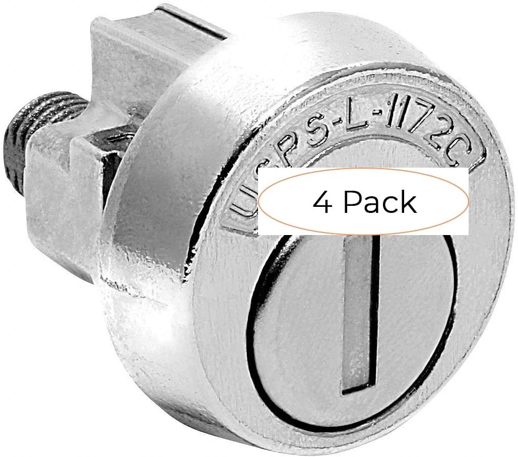 Compx National Pin Tumbler Lock, Bright Nickel (Four Расk)