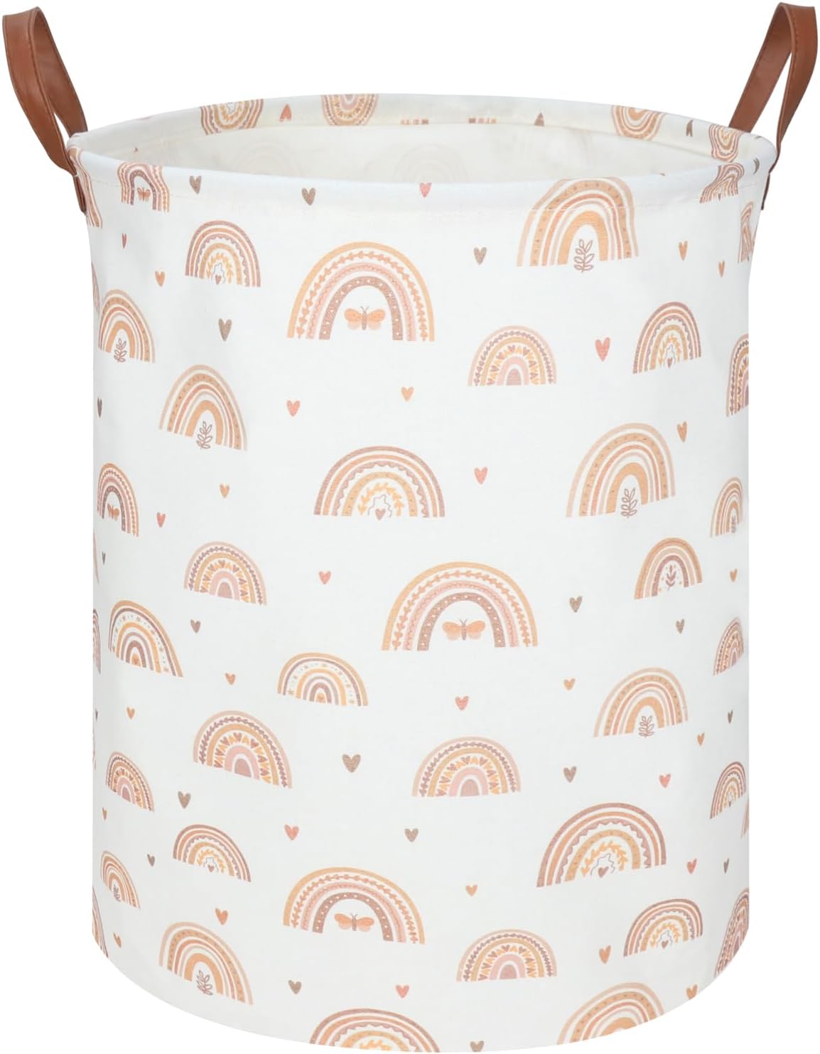 Boho Rainbow Laundry Hamper,Girls Laundry Hamper,Waterproof foldable canvas laundry basket,Baby Nursery Hamper,Gift Basket,Room Decor(Rainbow)