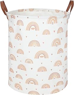 Boho Rainbow Laundry Hamper,Girls Laundry Hamper,Waterproof foldable canvas laundry basket,Baby Nursery Hamper,Gift Basket,Room Decor(Rainbow)