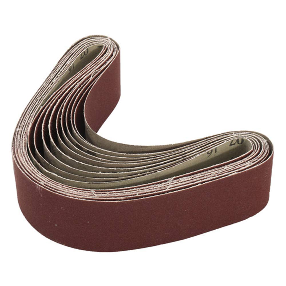 Kinglan Black 10Pcs 40 To 1000 Grit 30Mm X 540Mm Sanding Belts For Angle Grinder Belt Sander Attachment -#240