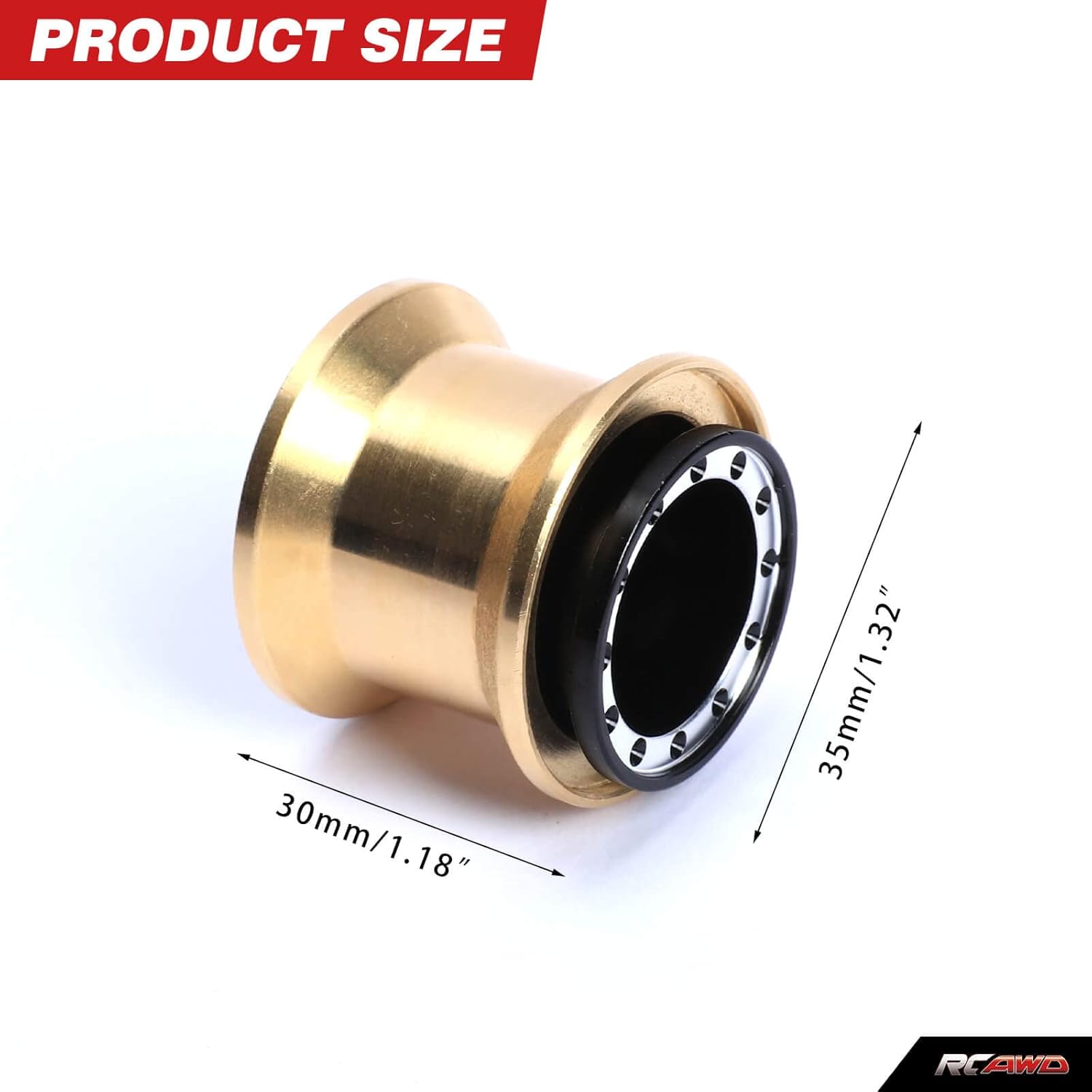 RCAWD Brass Weights 192g RC Wheels for FMS FCX24 1/24 Upgrades Parts Monster Trunk Parts Black