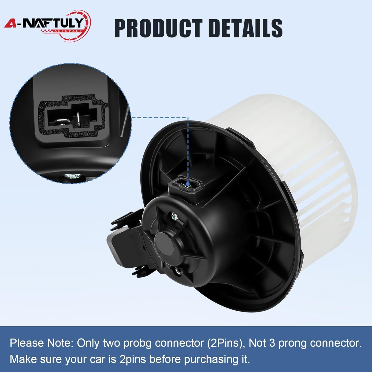 AC Blower Motor Fan Replacement Fits for 2007 2008 Ford Expedition, Lincoln Navigator - HVAC Heater Blower Motor Fan Assembly, Replace 700225, 7L1Z-19805-D, 2311711