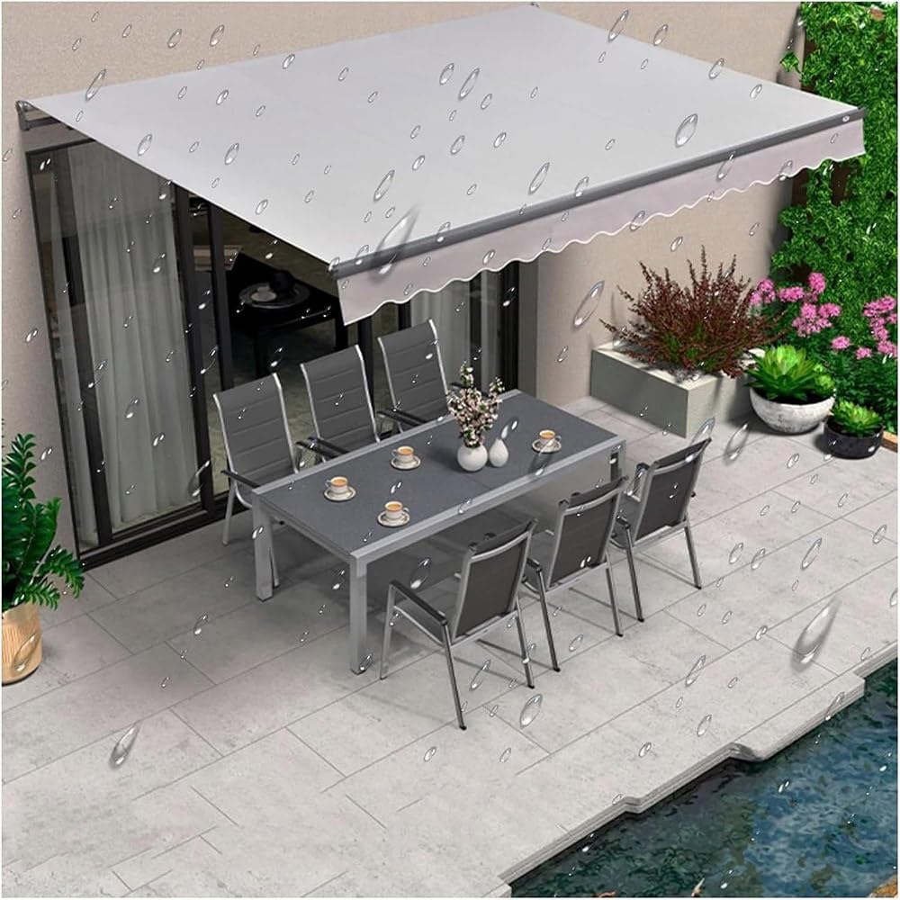 Zapasowa tkanina markizy na patio – 16,5 x 12 cm do 50 cm × 20 cm – zadaszenie z płótna poliestrowego do schronienia na zewnątrz, łatwy montaż, odporna na warunki atmosferyczne
