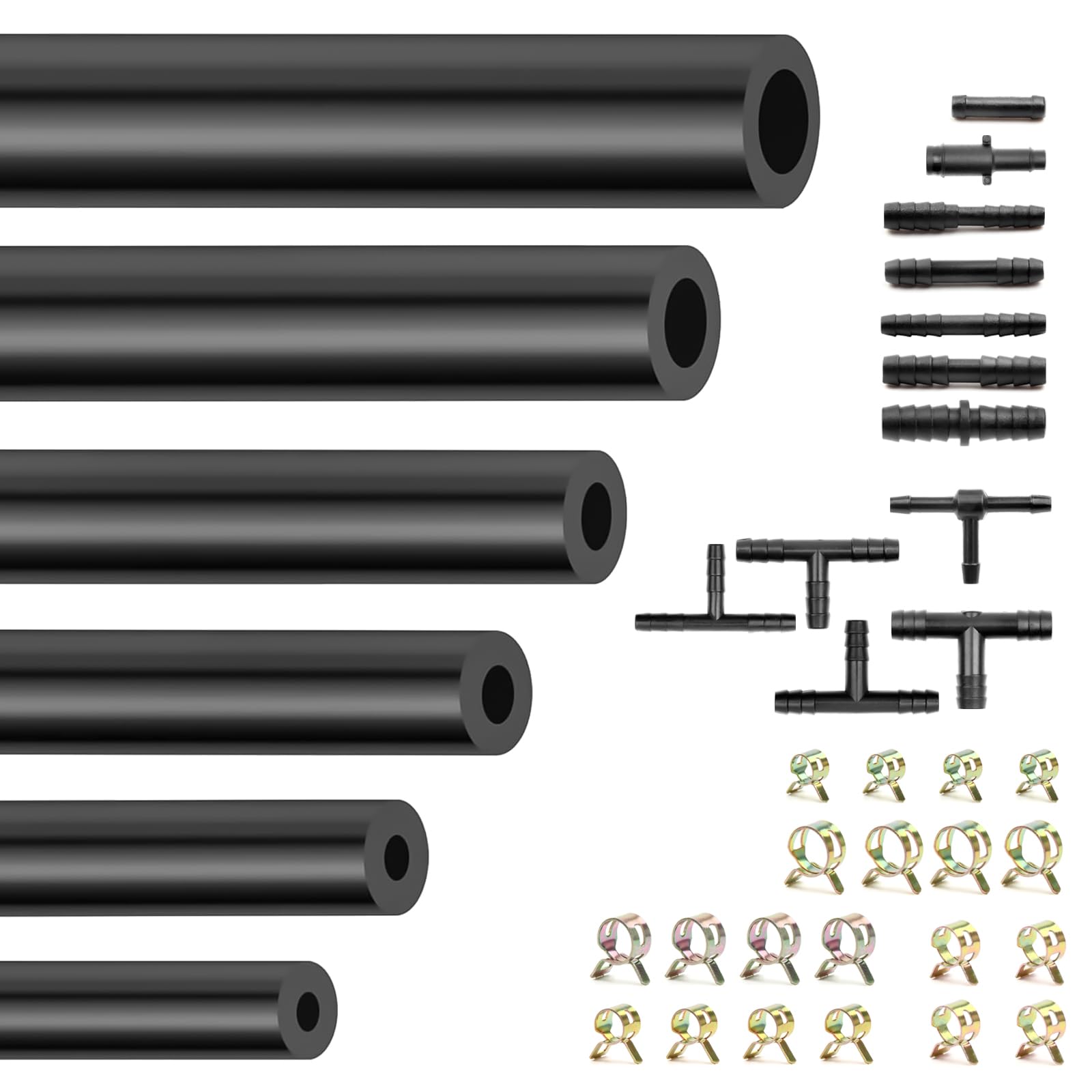 Tuyau De Vide En Silicone Haute Température - 1m, Diamètre Intérieur 6mm, épaisseur 2mm - Résiste Jusqu'à 220°C, Pression Max 130PSI - Pour Voiture, Turbo, Ligne Vide