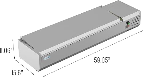 Miniatura 5 de KoolMore SCDC-6P-SSL Refrigerador comercial, 59 pulgadas, plateado, 0 pies cúbicos