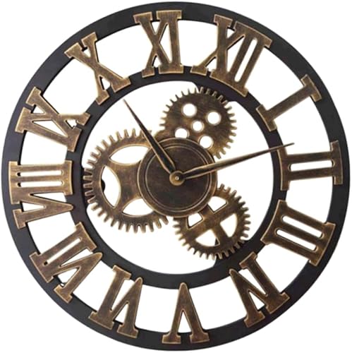 Miniatura 3 de Garneck 2 pcs Steampunk Wall Clock Decorative Living Room Clock reloj Digital de pared Modern Wall Clock Non Ticking Wall Clock noiseless Wall Clock