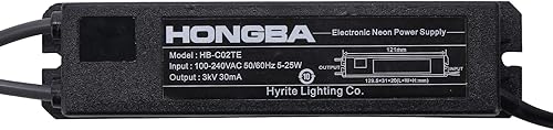 Miniatura 3 de HB-C02TE 3KV Fuente de alimentación para señal de neón de vidrio Luz electrónica de neón luces transformador con enchufe negro