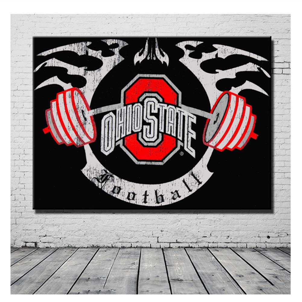 Canvas Painting Ohio State Buckeyes for Wall Painting Removable Picture Adornment Background Painting for Friend's Gift-50x70cm No Frame