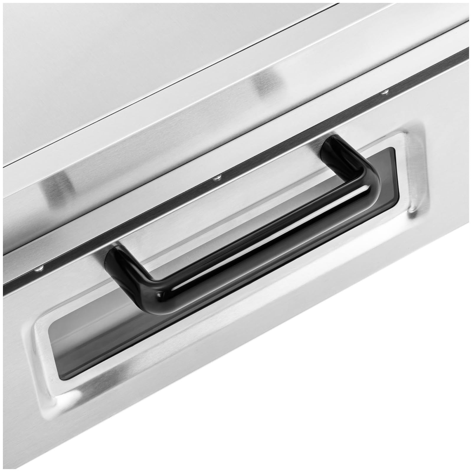 Royal Catering Horno De Cocina Para Pizza Eléctrico RCPO-2000-60-1 (Con piedra de cordierita, Temperatura hasta 350 °C, Pizzas hasta Ø 60 cm)