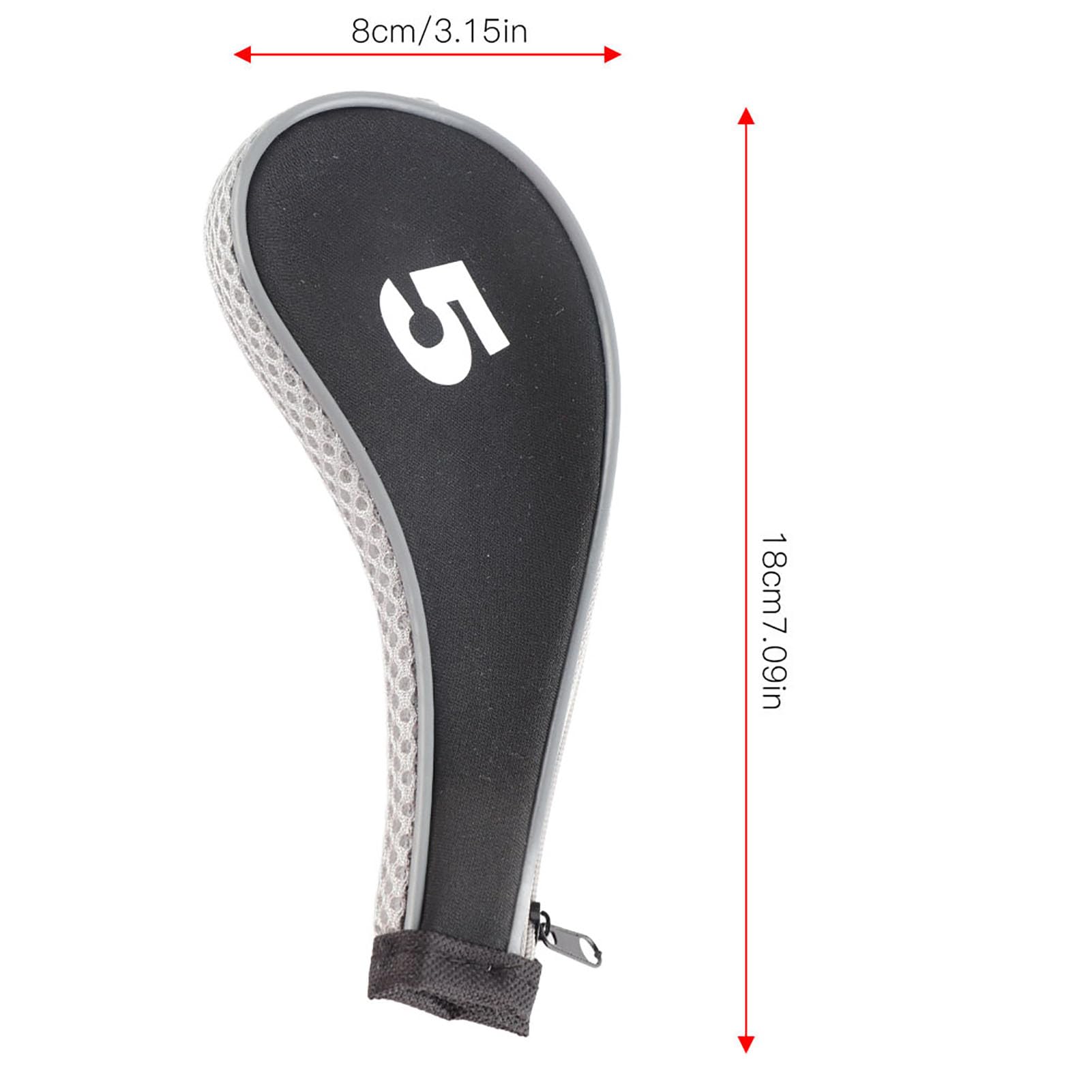 10pcs Neoprene Iron Covers Putter Set Protector Case Accessory Pink (Grey)