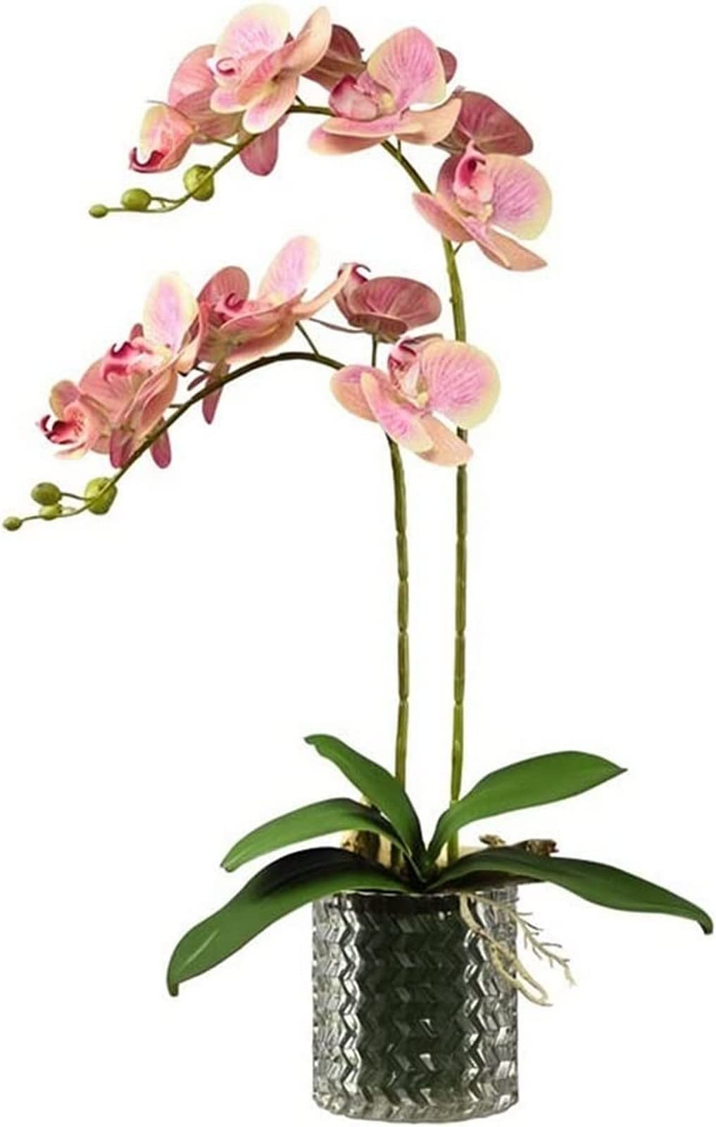 Sztuczny Kwiat, Sztuczne Bonsai Z Wazonem, Sztuczny Kwiat Orchidei Z Wazonem, Sztuczne Rośliny Phalaenopsis Do Salonu, Różowe Sztuczne Kwiaty, Ozdoby Na Biurko,(Jasnoróżowy)