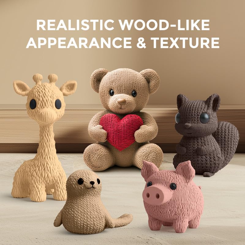 Image of SUNLU Real Wood Fiber PLA Filament 1.75mm, 1KG (2.2LBS), Wood
