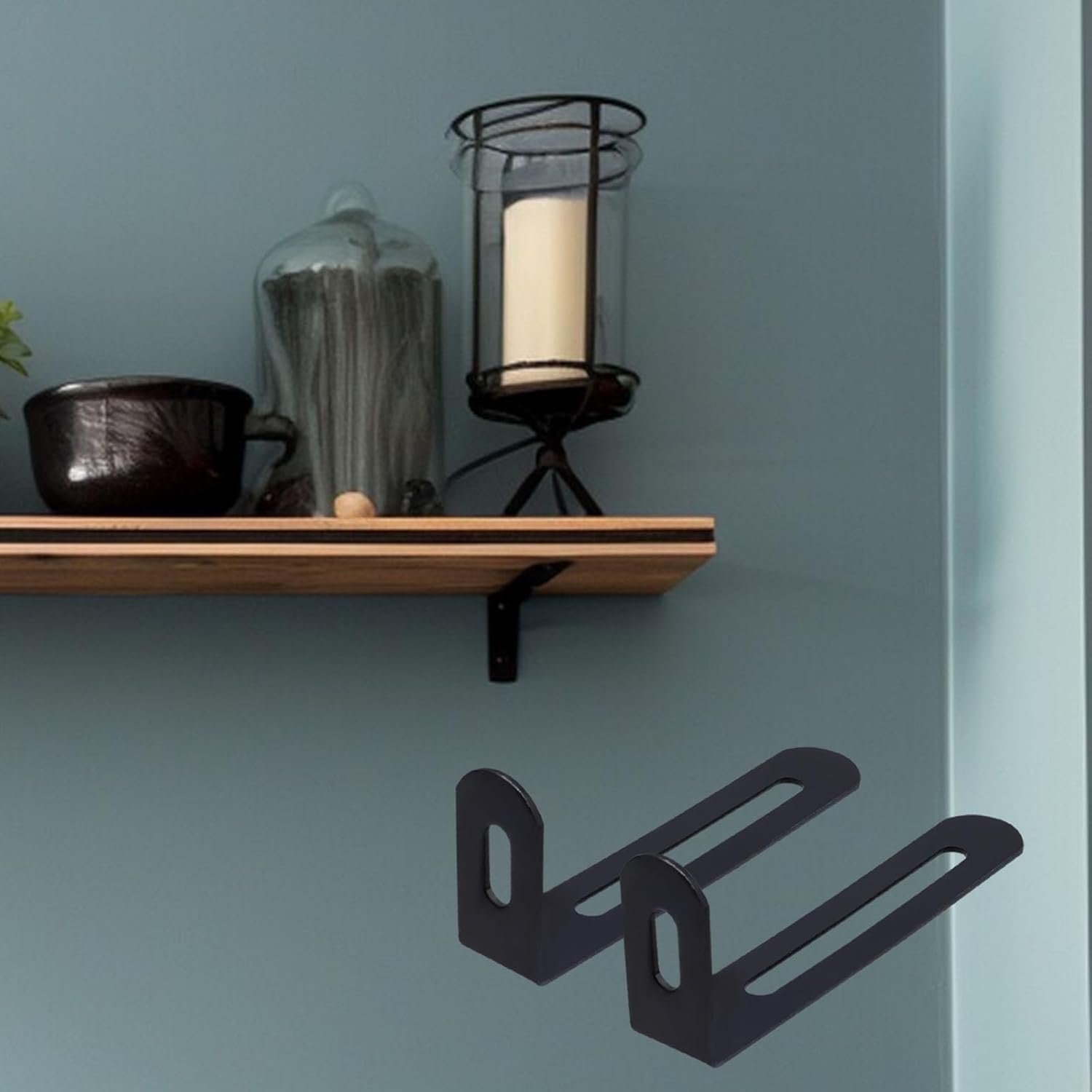 Dnyta 6 Pack Shelf Bracket L-Shape Corner Brace Adjustable L Brackets Adjustable Corner Bracket for Shelves 90 Degree Corner Bracket Heavy Duty