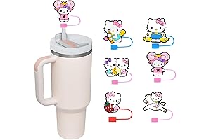 6Pcs Kawaii Hello Kitty 10mm Stanley Straw Cap