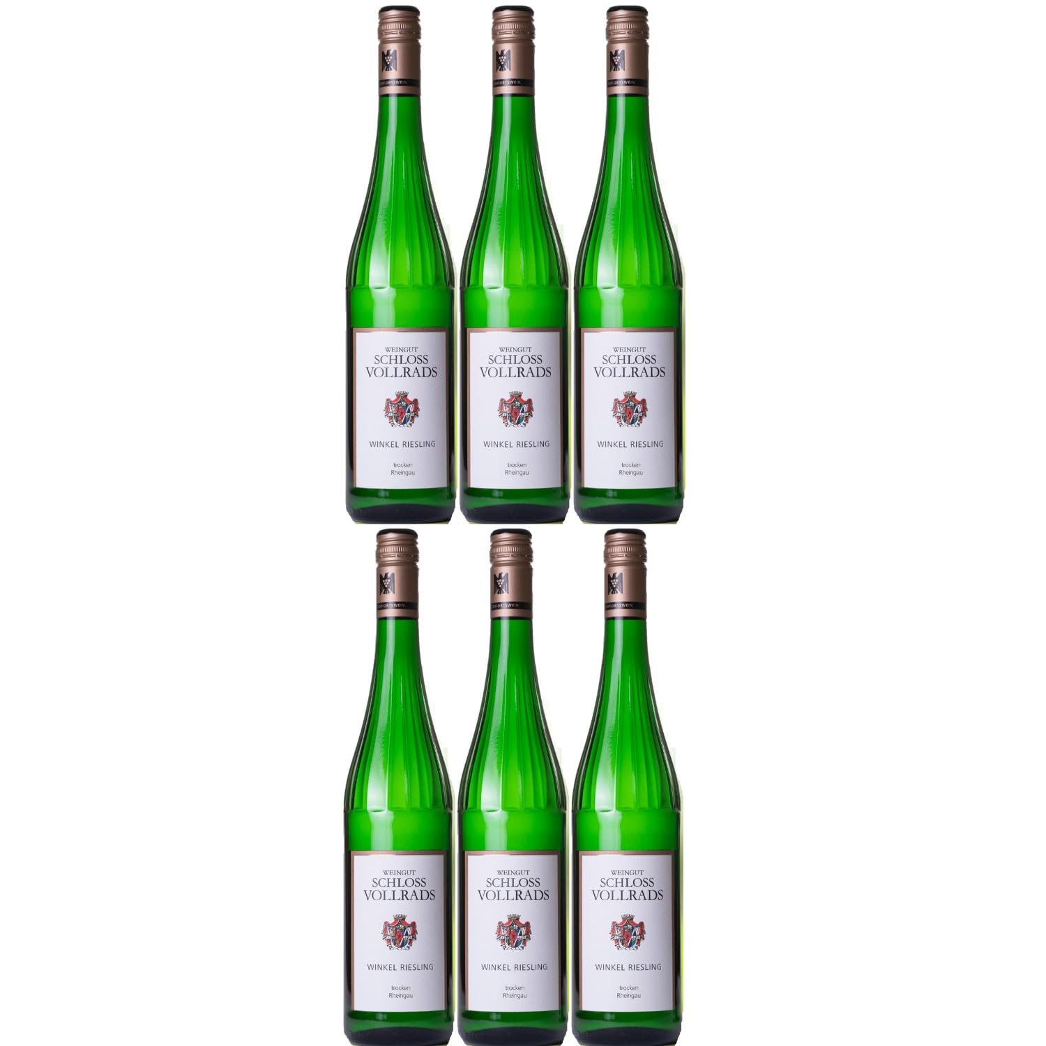 Schloss Vollrads Winkel Riesling trocken VDP. ORTSWEIN trocken Weißwein Bio Deutschland inkl. FeinWert E-Book (6 x 0,75l)