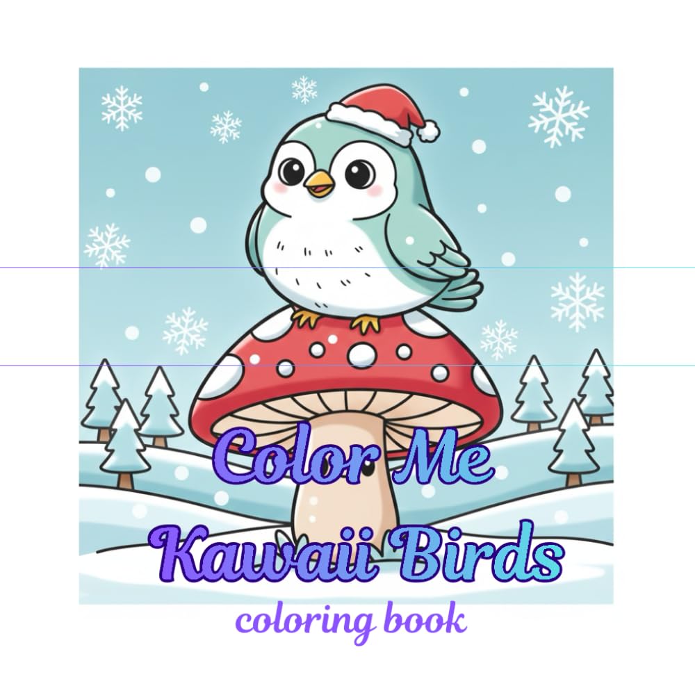 Color Me Kawaii Birds: coloring book