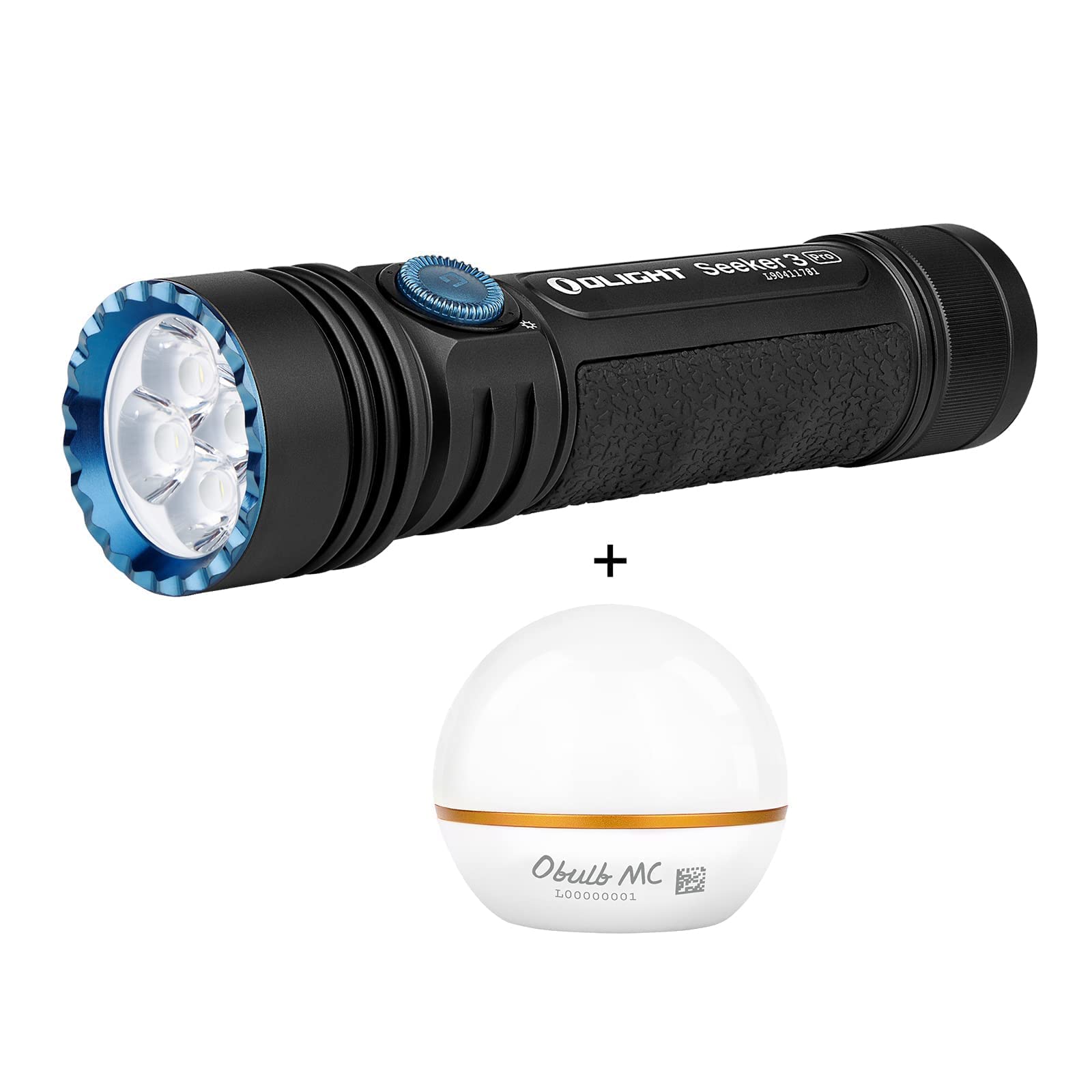 OLIGHT Seeker 3 Pro 4200 Lumens Ultra-Bright Floodlight Flashlight, Bundle with OLIGHT Obulb MC 75 L