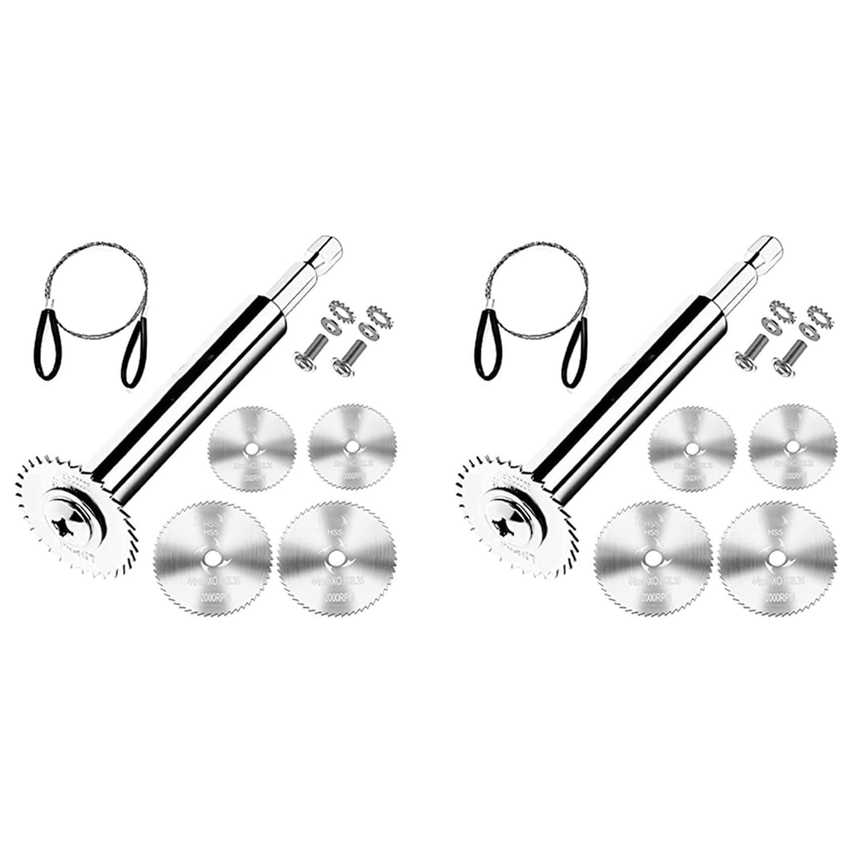 Jnchdghwa Silver 2 Set Pvc Pipe Inside Cutter With 1/4Inch Hex Shank, Plumbing Inside Cutter, 32Mm & 44Mm, With Wire Saw